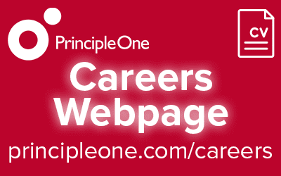 Red and white text banner announcing new careers webpage